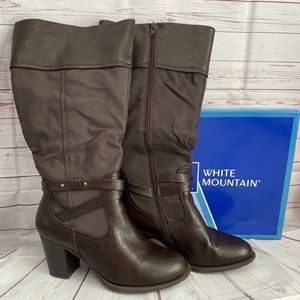 White Mountain Boots Brown Size 9W Wide Calf